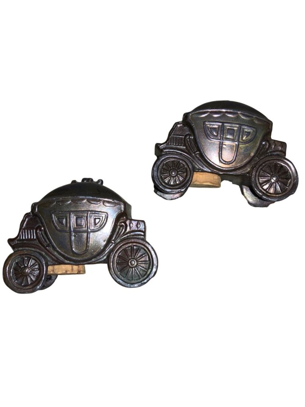 Stagecoach Cast Metal Salt Pepper Shaker Lot Western Theme Japan